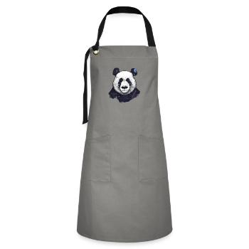 Space panda - Tablier contrasté - gris/noir - Devant - Zoe (177cm)