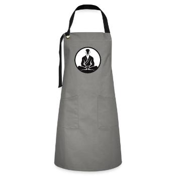 train the mind - Artisan Apron - grey/black - Front - Zoe (177cm)