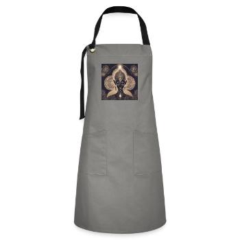 Spirituality - Artisan Apron - grey/black - Front - Zoe (177cm)