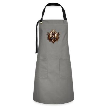 SteamPunk Reymond - Artisan Apron - grey/black - Front - Zoe (177cm)