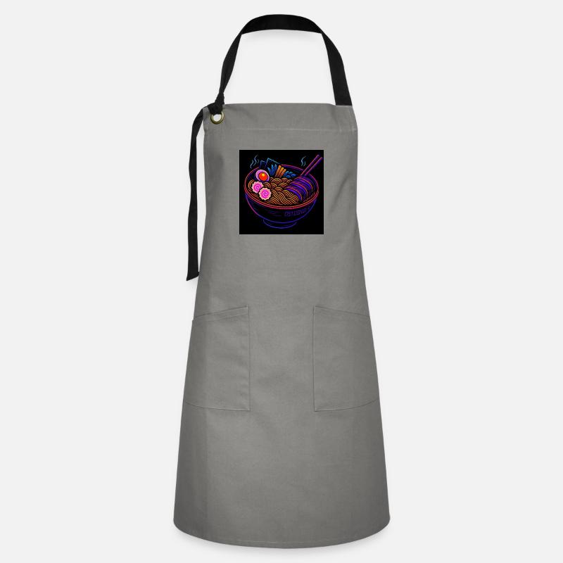 Cyberpunk Ramen - Artisan Apron - grey/black