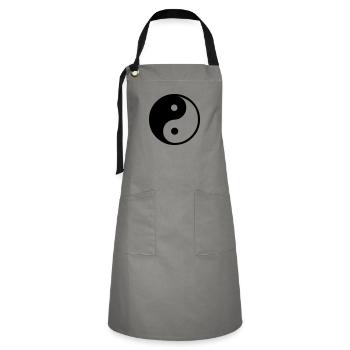 Yin Yang - Artisan Apron - grey/black - Front - Zoe (177cm)