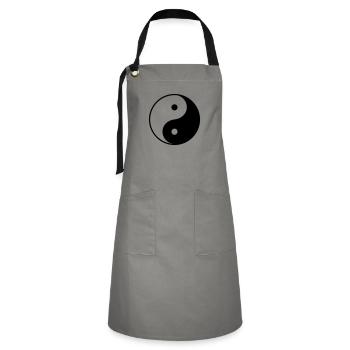 Yin Yang - Artisan Apron - grey/black - Front - Zoe (177cm)