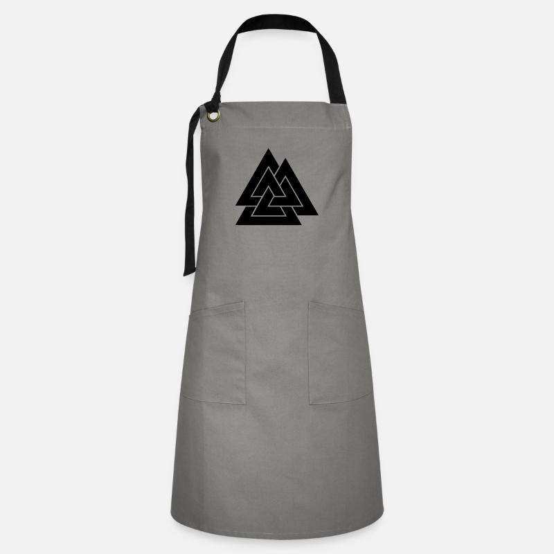 Valknut - Tablier contrasté - gris/noir