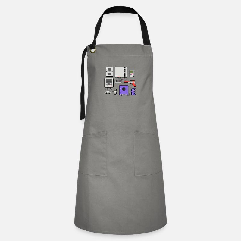 Pixel art console - Artisan Apron - grey/black