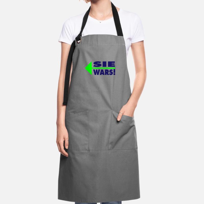 Sie wars! Partner- oder Partyshirt Kontrastschürze