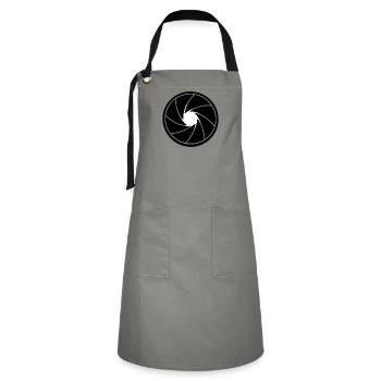 Aperture Spiral Black & White - Artisan Apron - grey/black - Front - Zoe (177cm)