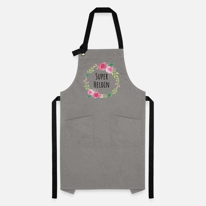 Super Heldin Feministin Muttertag Geschenk Blumen Kontrastschürze