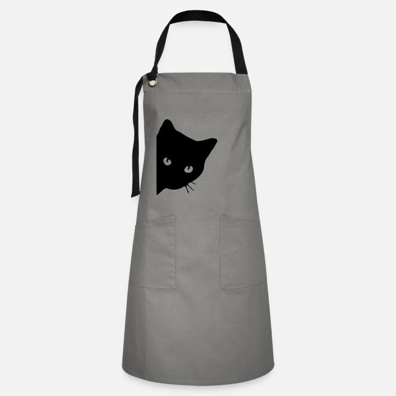Black Cat - Black Cat - Artisan Apron - grey/black