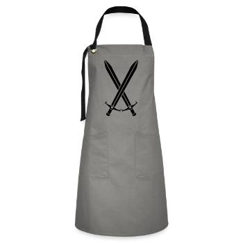 sword - Artisan Apron - grey/black - Front - Zoe (177cm)