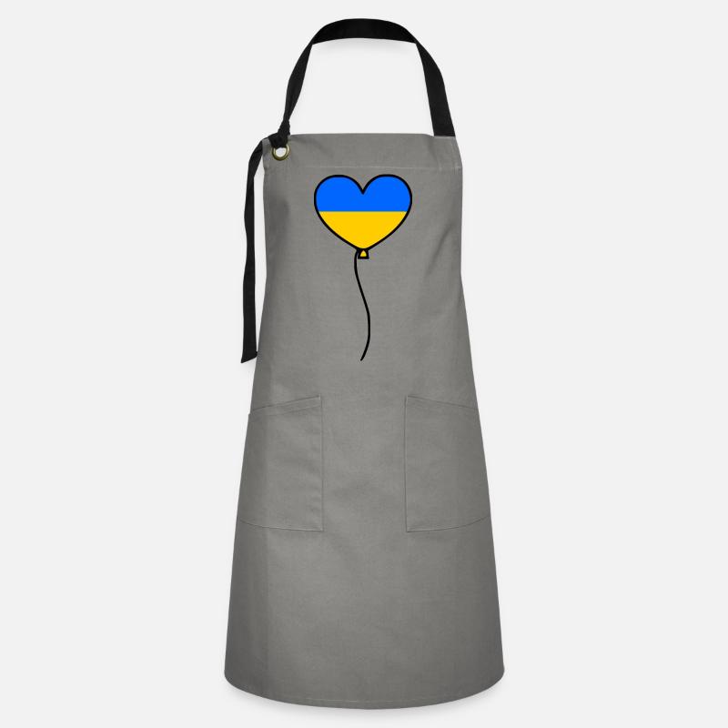 Ukraine - Artisan Apron - grey/black