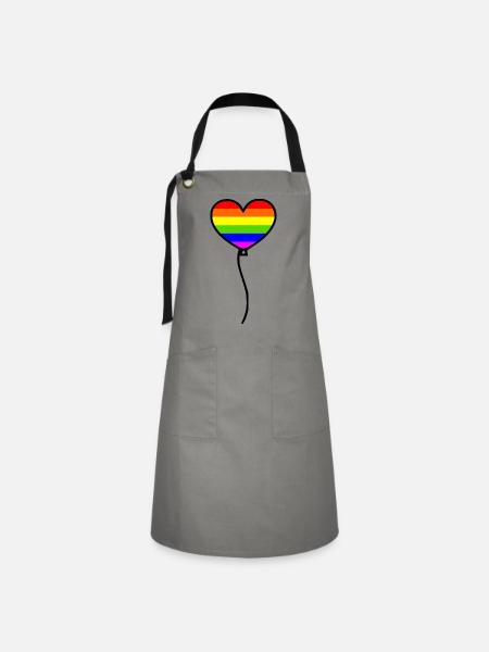 Lgbtq - Kontrastschürze - Grau/Schwarz