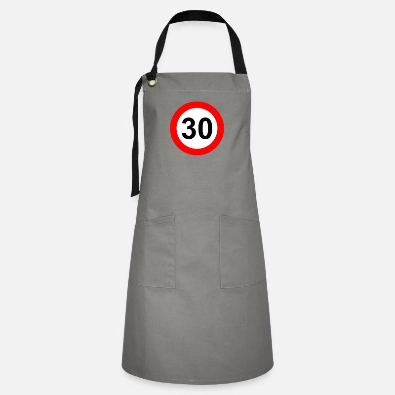 Panneau routier limite de vitesse 30 - Tablier contrasté - gris/noir