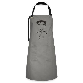 Basket-ball 5 0 06 - Tablier contrasté - gris/noir - Devant - Zoe (177cm)