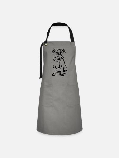 Continental Bulldog - Kontrastschürze - Grau/Schwarz