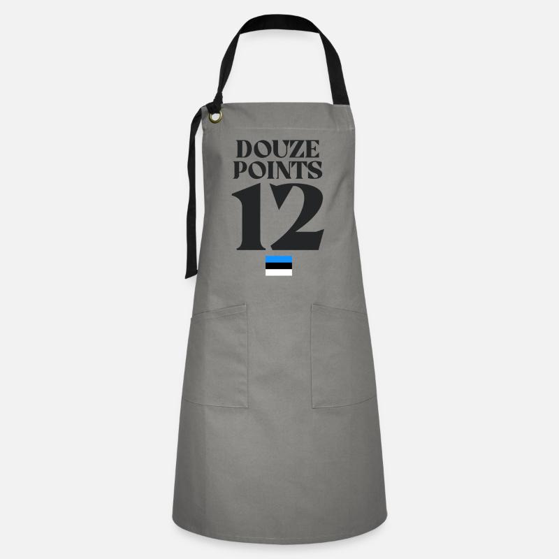 Twelve Points Eurovision Estonia - Artisan Apron - grey/black