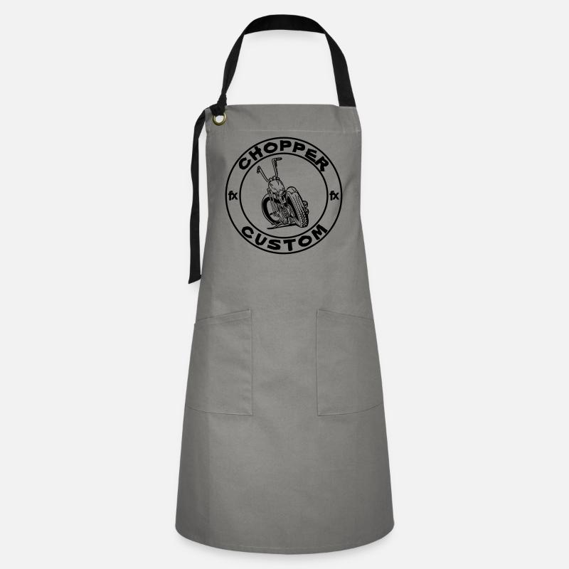 CHOPPER CUSTOM (couleur personnalisable) - Tablier contrasté - gris/noir