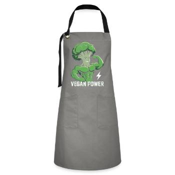 Vegan Power - Artisan Apron - grey/black - Front - Zoe (177cm)