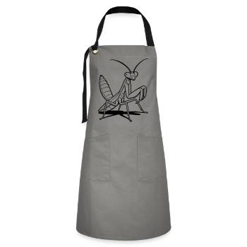 mante religieuse - Tablier contrasté - gris/noir - Devant - Zoe (177cm)