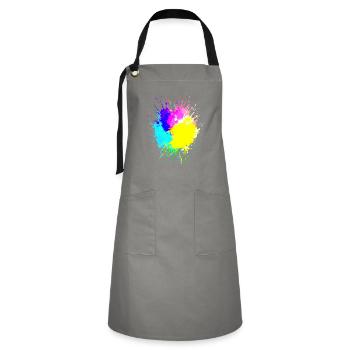 Taches de couleur Huntergrund Coloré Art - Tablier contrasté - gris/noir - Devant - Zoe (177cm)