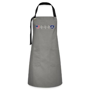 Sint Eustatius - Artisan Apron - grey/black - Front - Zoe (177cm)
