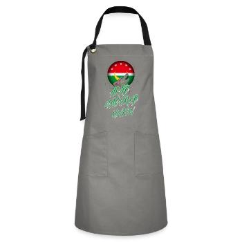 Arab Maghreb Union - Artisan Apron - grey/black - Front - Zoe (177cm)