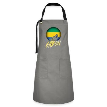 Gabon - Artisan Apron - grey/black - Front - Zoe (177cm)