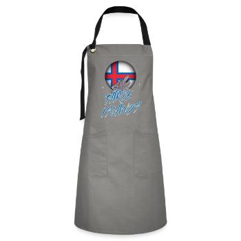 Faroe Islands - Artisan Apron - grey/black - Front - Zoe (177cm)