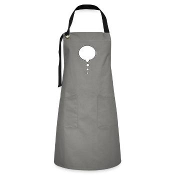 Thought Bubble Design - Artisan Apron - grey/black - Front - Zoe (177cm)