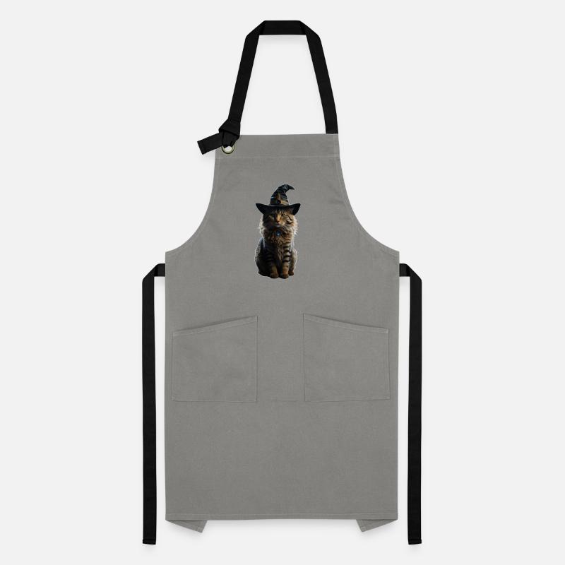 Witch Cat Halloween Artisan Apron