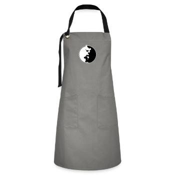 Yin Yang Bears - Tablier contrasté - gris/noir - Devant - Zoe (177cm)