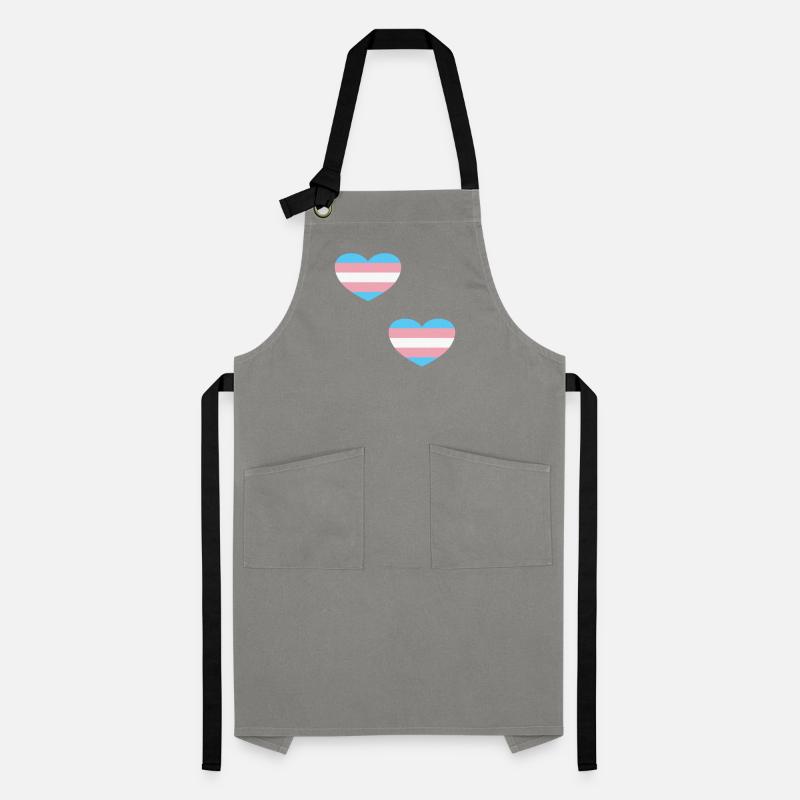 Coeurs de drapeau trans Tablier contrasté