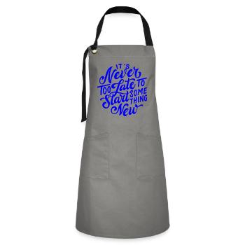 It's never too late to start something new, motiva - Artisan Apron - grey/black - Front - Zoe (177cm)