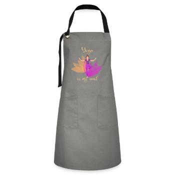 Yoga - Artisan Apron - grey/black - Front - Zoe (177cm)