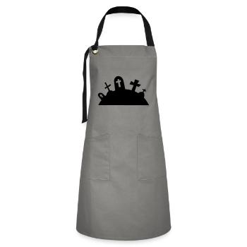 Graves cemetery halloween / graveyard graves - Artisan Apron - grey/black - Front - Zoe (177cm)