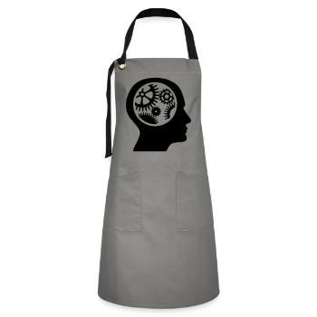 Gears in the head - silhouette - Artisan Apron - grey/black - Front - Zoe (177cm)