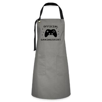 Gamer’s Paradise : Jeu sans limites - Tablier contrasté - gris/noir - Devant - Zoe (177cm)
