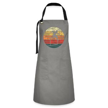 Sunset Obstacle Course Sports Gift - Artisan Apron - grey/black - Front - Zoe (177cm)