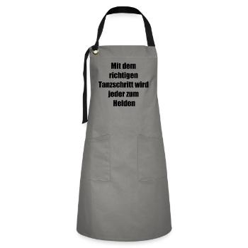 Heroic Dance Gift - Artisan Apron - grey/black - Front - Zoe (177cm)