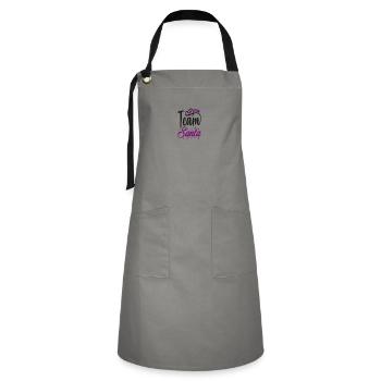 Team santa - Tablier contrasté - gris/noir - Devant - Zoe (177cm)