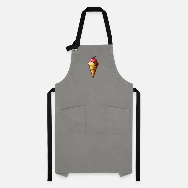 Retro Pixel Eiscreme Cone Artisan Apron