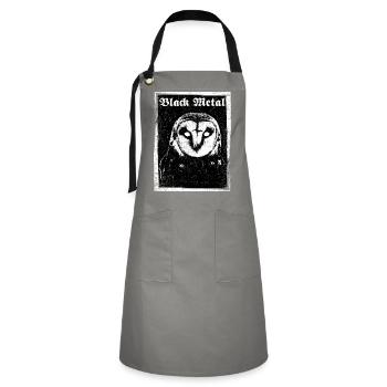 Black Metal Owl - Artisan Apron - grey/black - Front - Zoe (177cm)