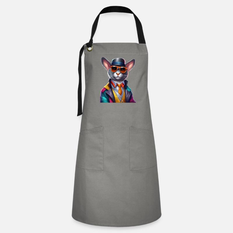 The chic mouse: Stylish through the day - Artisan Apron - grey/black