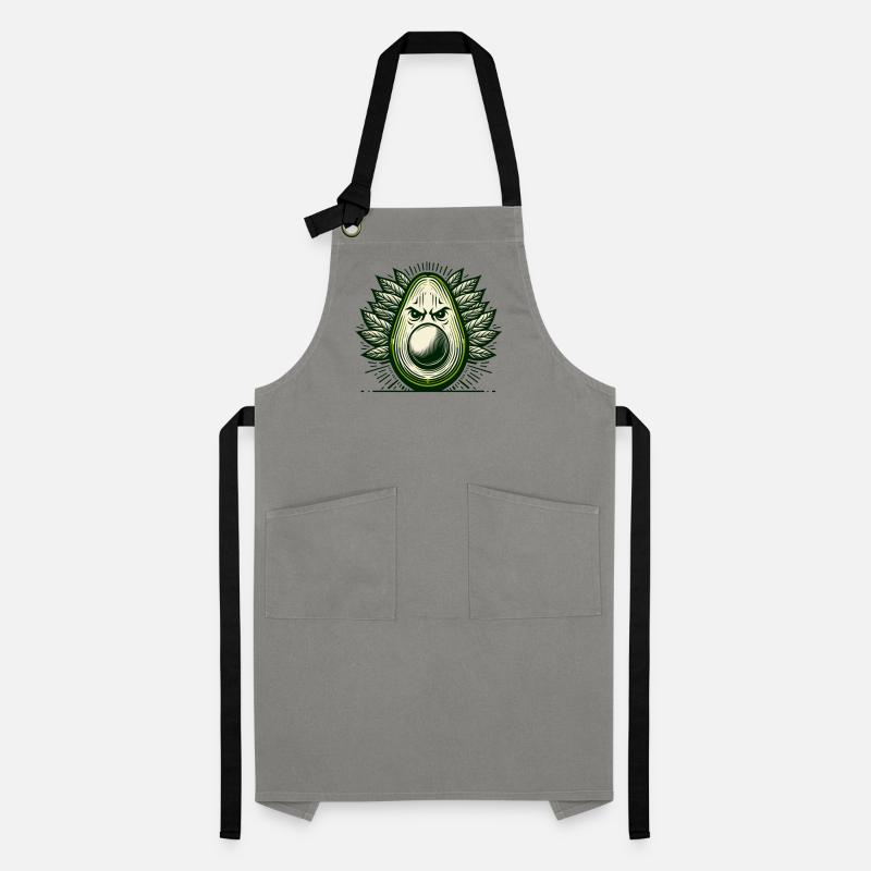 Avocado Warrior Face Artisan Apron