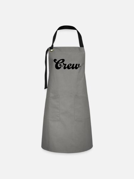 Crew 1 - Kontrastschürze - Grau/Schwarz