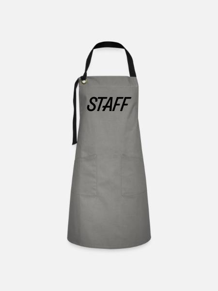 STAFF - Kontrastschürze - Grau/Schwarz