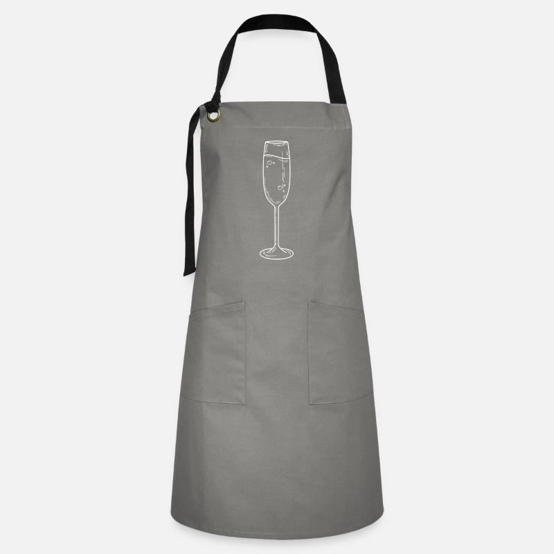 Sparkling wine minimalist - Artisan Apron - grey/black