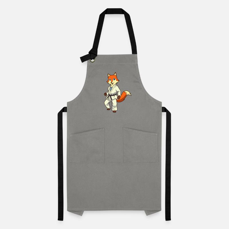 Comic Fuchs makes judo Artisan Apron