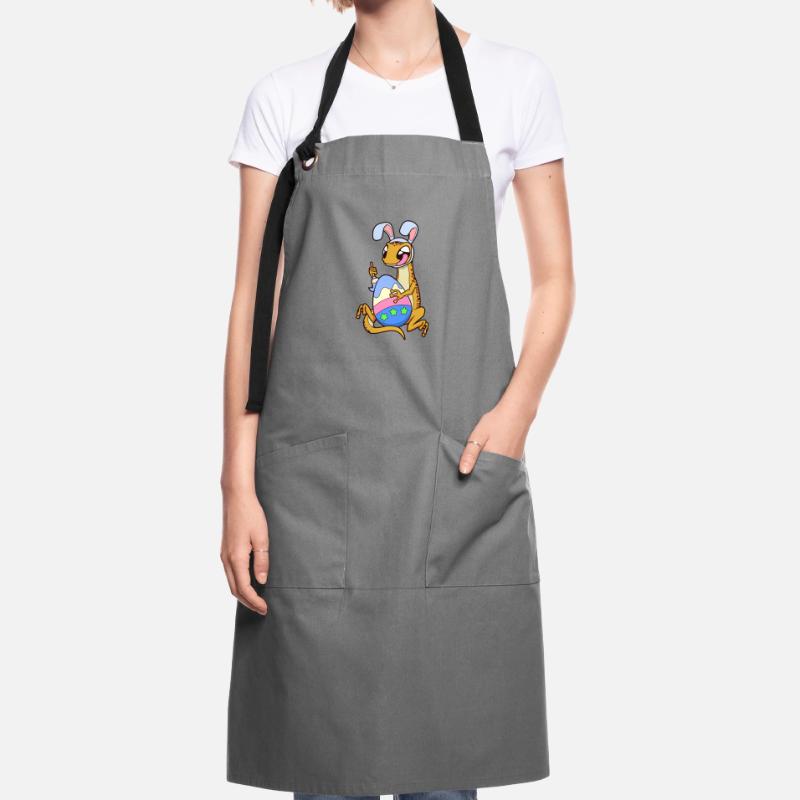 Fire salamander paints Easter eggs at Easter Artisan Apron