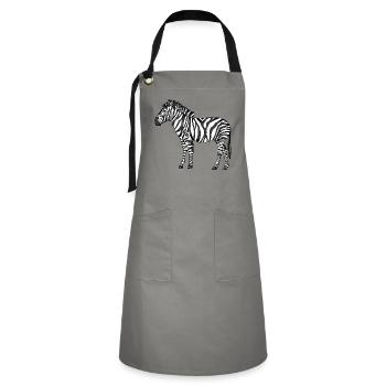 zebra - Artisan Apron - grey/black - Front - Zoe (177cm)